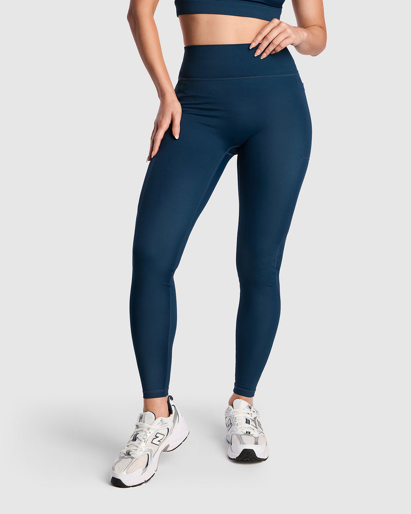 Dena Recycled Leggings Met Zakken - Navy