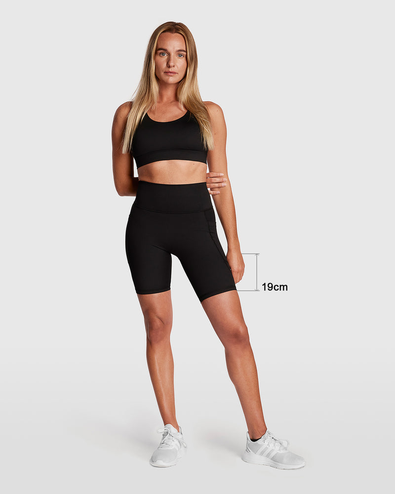 Dena Biker Shorts Met Zakken - Zwart